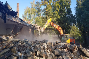 Rozbiórka, kępa Mieszczańska, Wrocław - rozbiórka
