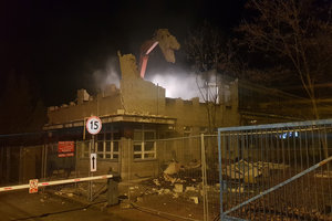 Wyburzenie PRKI przy ul. Lotniczej we Wrocławiu