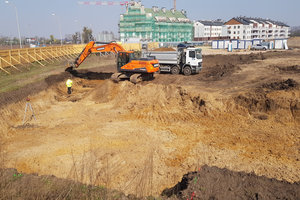 Wykop, ul.Awicenny, Wrocław - prace ziemne